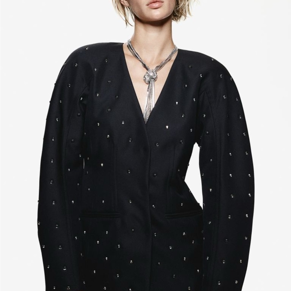 Rhinestone embellished jacket